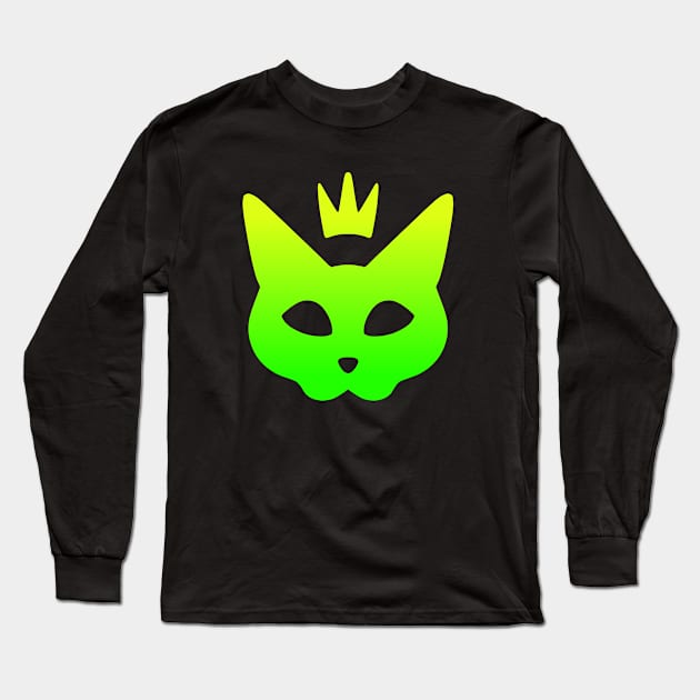 Cat Queen - Yellow & Green Long Sleeve T-Shirt by ALH